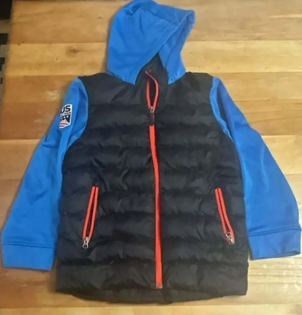 Spyder US ski team hooded puffer